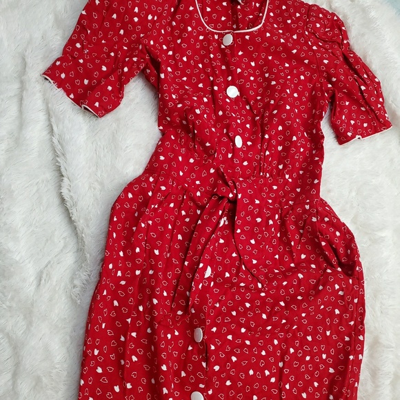 Vintage Dresses & Skirts - Red pin up girl dress
